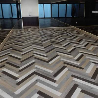 Gym_Maydan,Dubai,UAE_Gerbur Nature LVT_Herringbone pattern