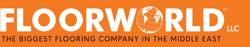 white orange and black floorworld llc logo