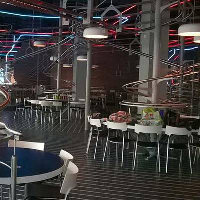 Roller Coater Restaurant-Abu Dhabi_Amtico-Black Chestnut